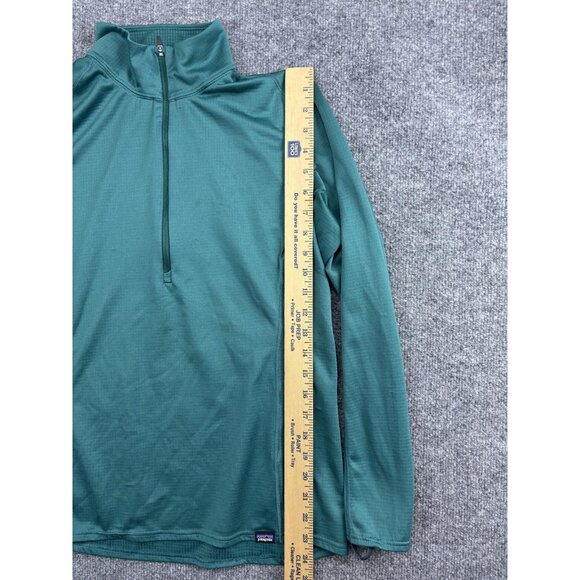 Patagonia Pullover Mens L Green Capilene Midweight Quarter Zip Polartec - Picture 4 of 6